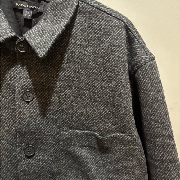 Banana Republic Charcoal Shirt Jacket - Picture 7 of 14